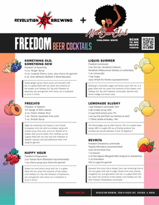 Freedom Beer Cocktails Sell Sheet