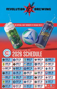 2026 REVOLUTION X CHICAGO FIRE SCHEDULE POSTER